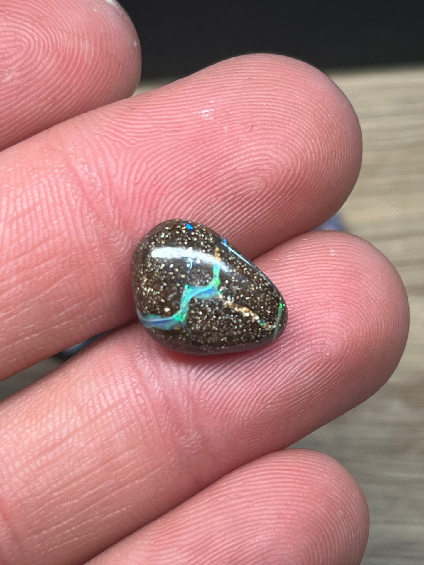 Queensland Boulder Opal 5.95ct with green vein