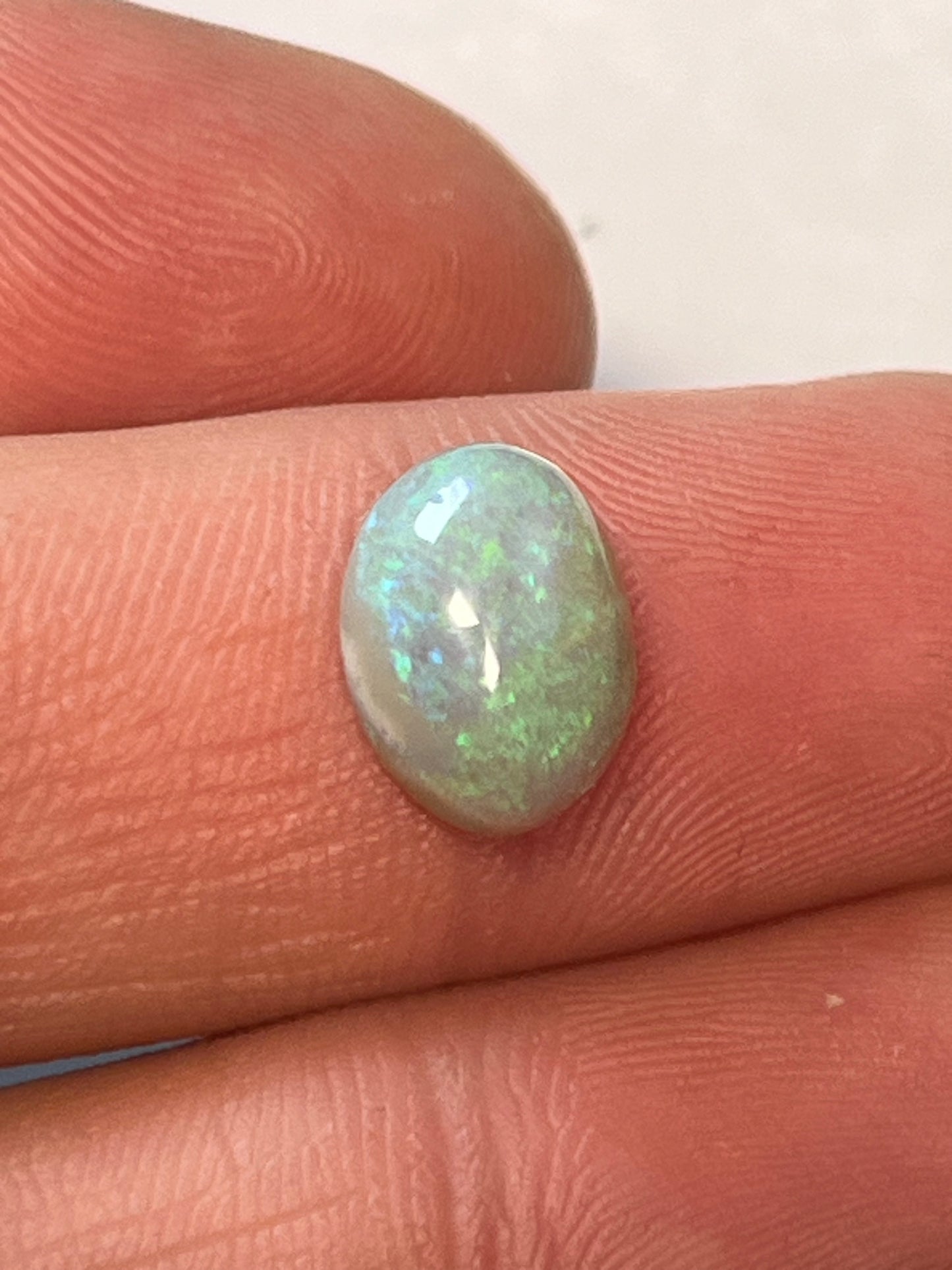 Lightning Ridge 3ct high dome green and blue sparkle