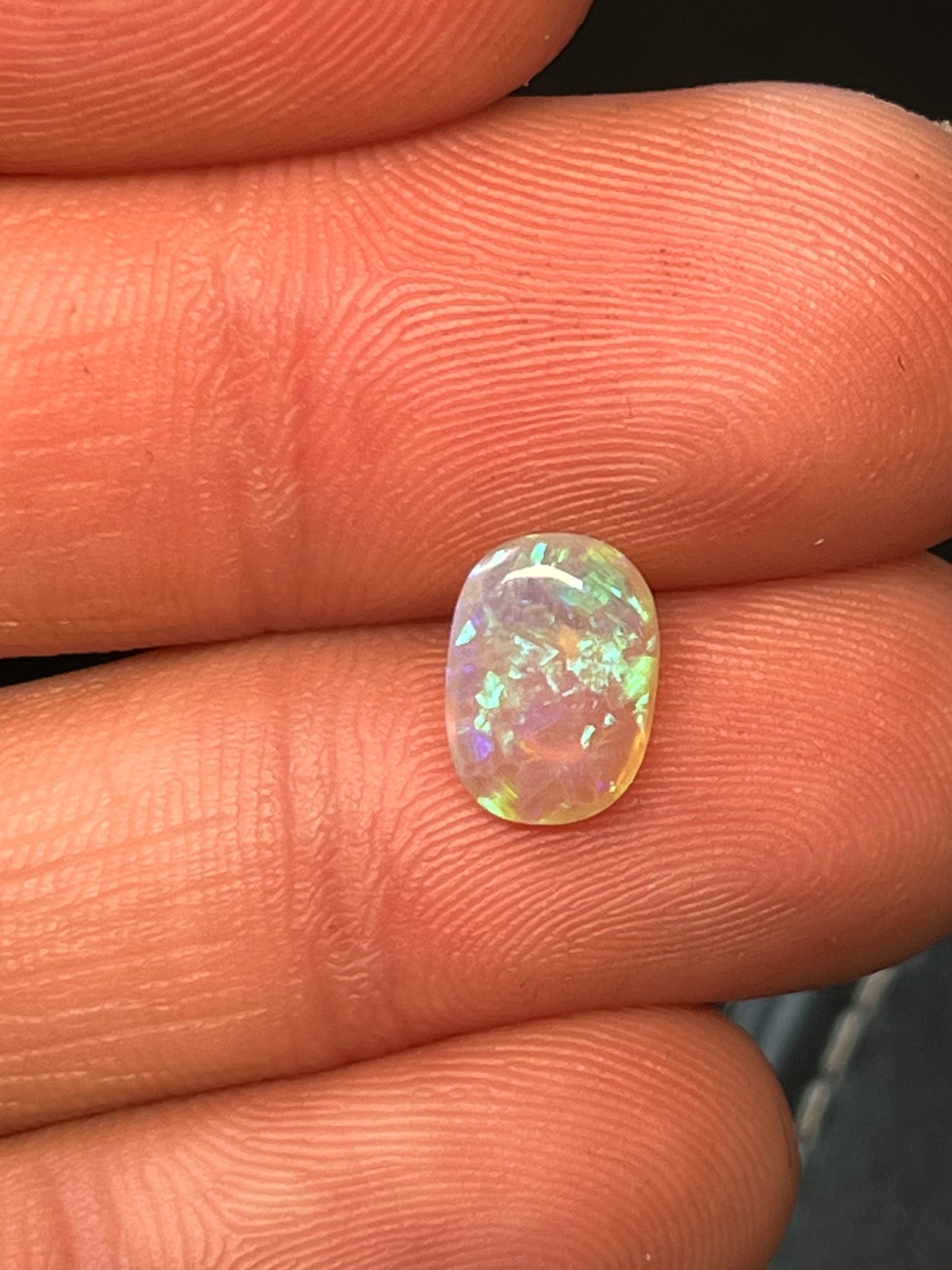 Lightning Ridge 1.5ct crystal double sided with flag pattern
