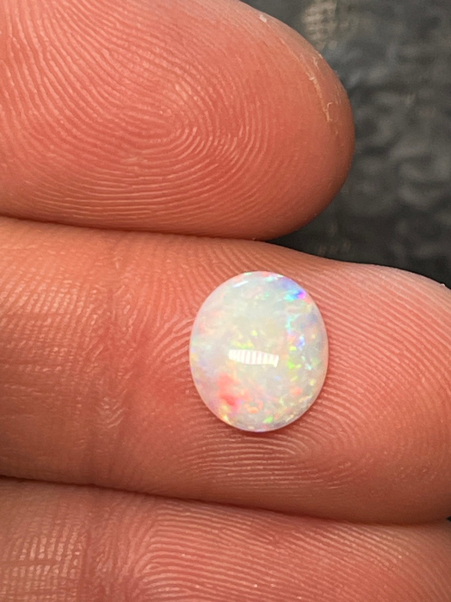 Coober Pedy gem 1.55ct multicolour neon super bright double sided.